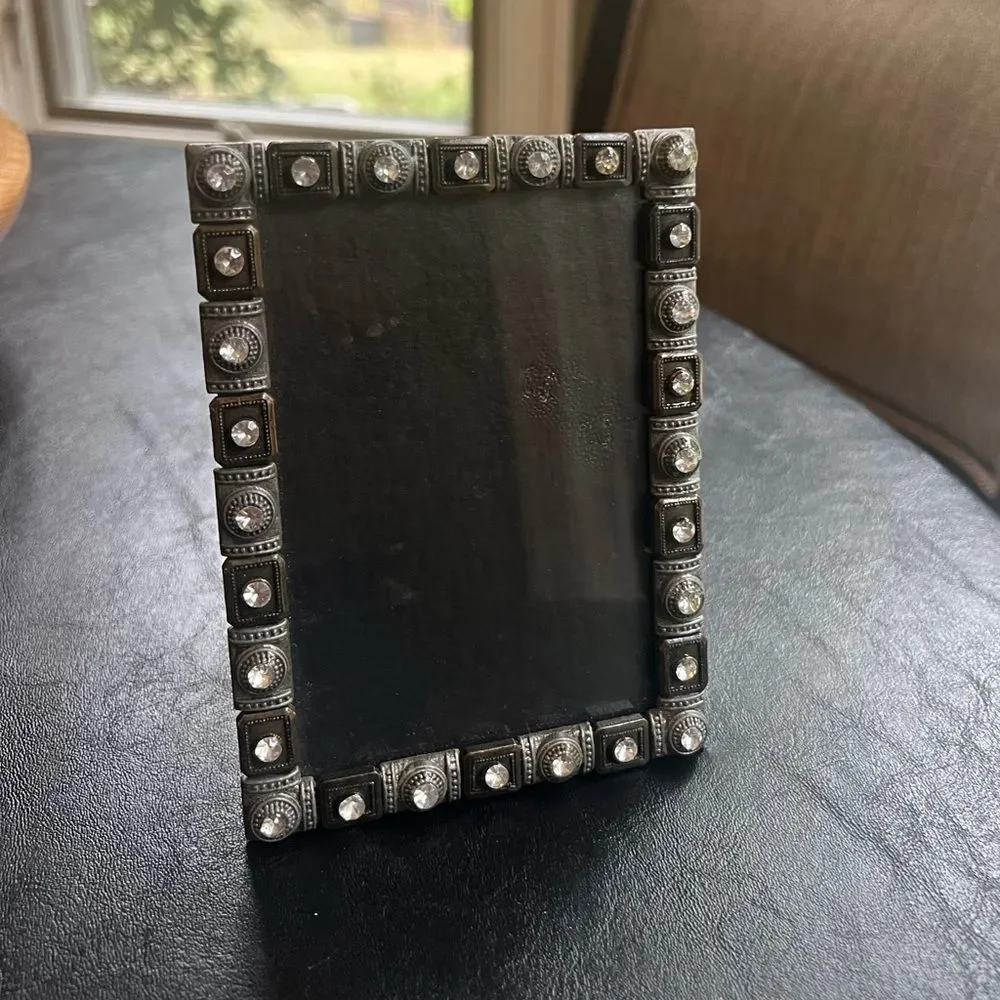 Metal Jeweled Picture Frame